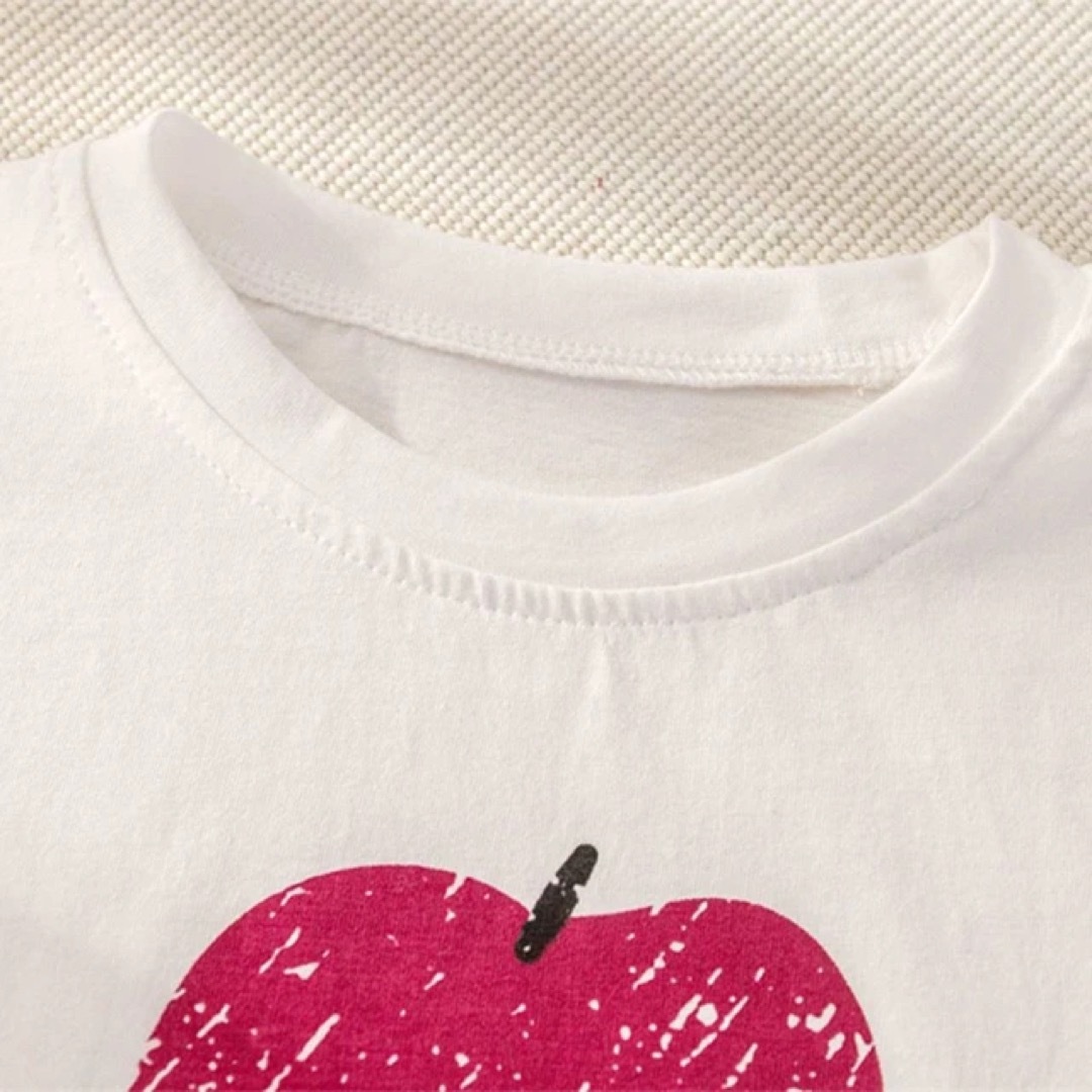 果物 プリントTシャツ セットアップ 80サイズ 半袖 ベビー服 韓国 男女兼用 キッズ/ベビー/マタニティのベビー服(~85cm)(Ｔシャツ)の商品写真
