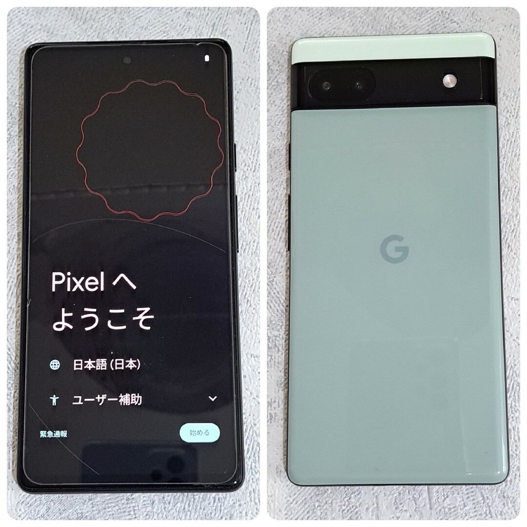 Google Pixel(グーグルピクセル)の【美品／SIMフリー】Google Pixel 6a Sage バッテリー96％ スマホ/家電/カメラのスマートフォン/携帯電話(スマートフォン本体)の商品写真