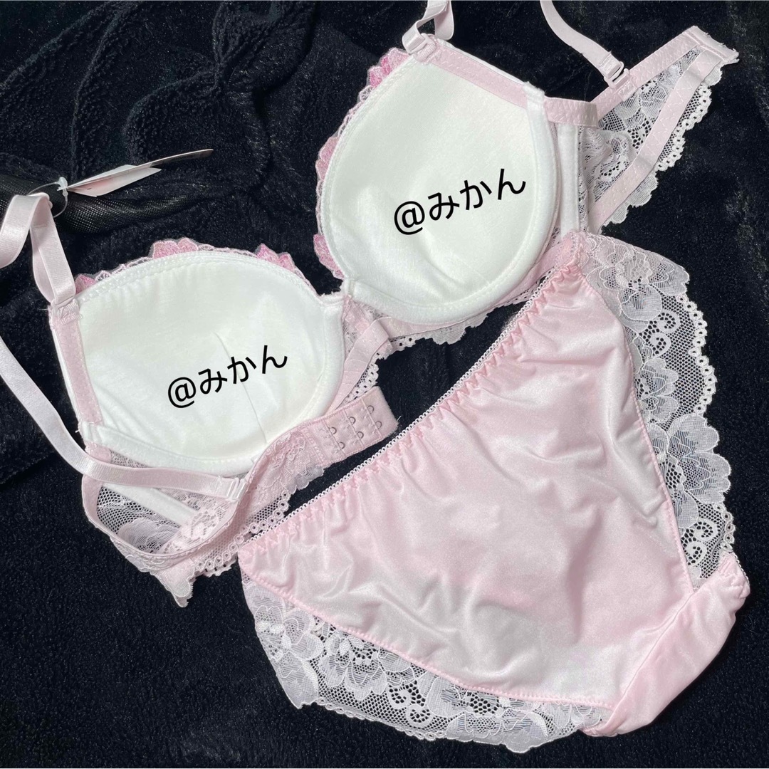 清楚系✨♥️ガーリーパステルフルールブラショーツセット(ピンク) レディースの下着/アンダーウェア(ブラ&ショーツセット)の商品写真