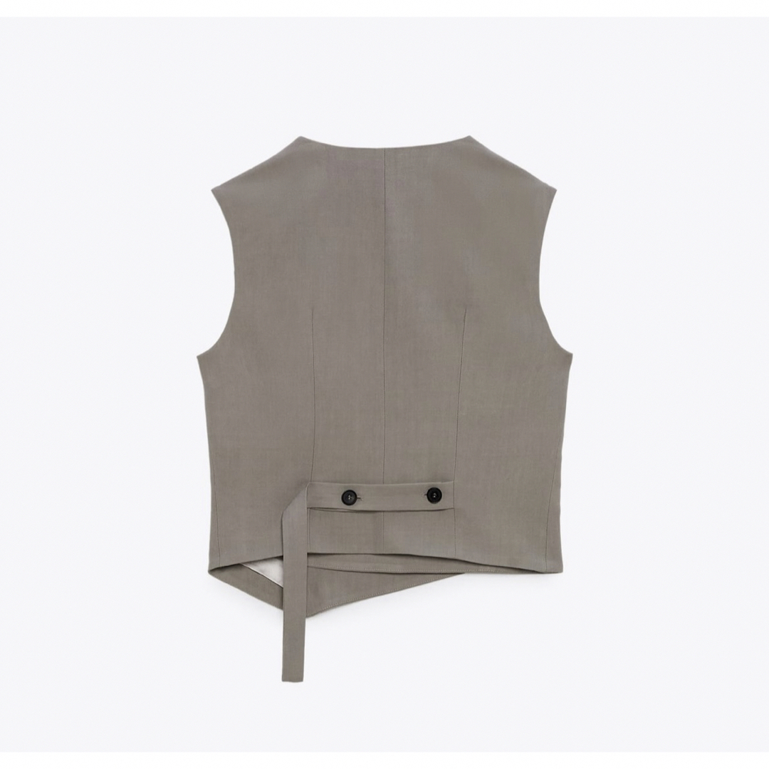 ZARA アシメトリック ダブルボタンベスト - ベスト/ジレ