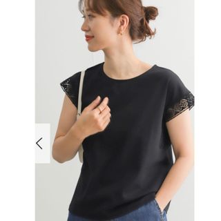 アーバンリサーチドアーズ(URBAN RESEARCH DOORS)のレーススリーブプルオーバー(Tシャツ(半袖/袖なし))