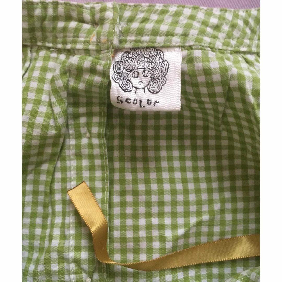 ScoLar(スカラー)のスカラー新品ノースリーブチェックトップスM黄緑 レディースのトップス(シャツ/ブラウス(半袖/袖なし))の商品写真