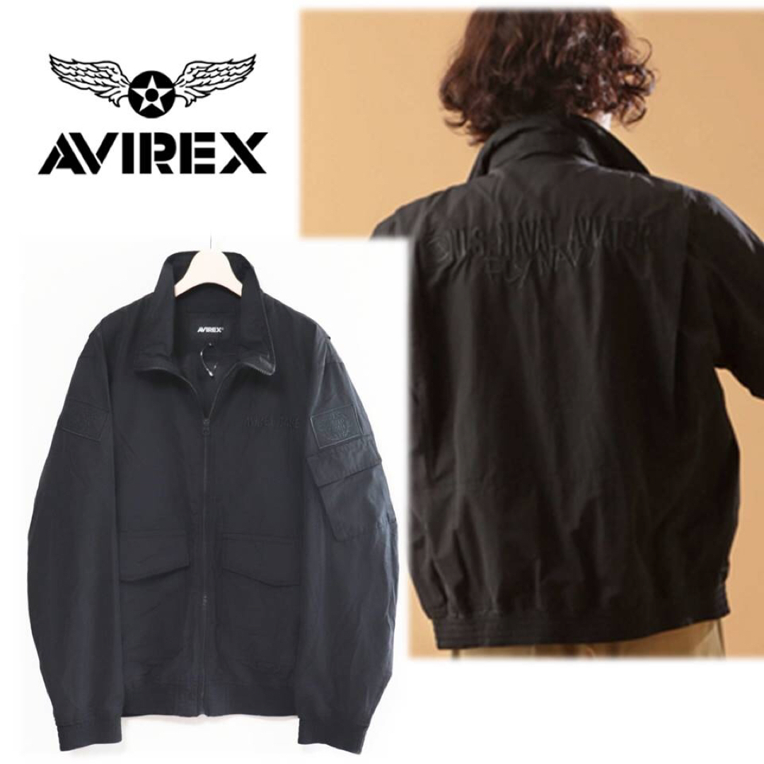 AVIREX - 《アヴィレックス》新品 ビッグロゴ刺繍 FLY NAVY ケーブ