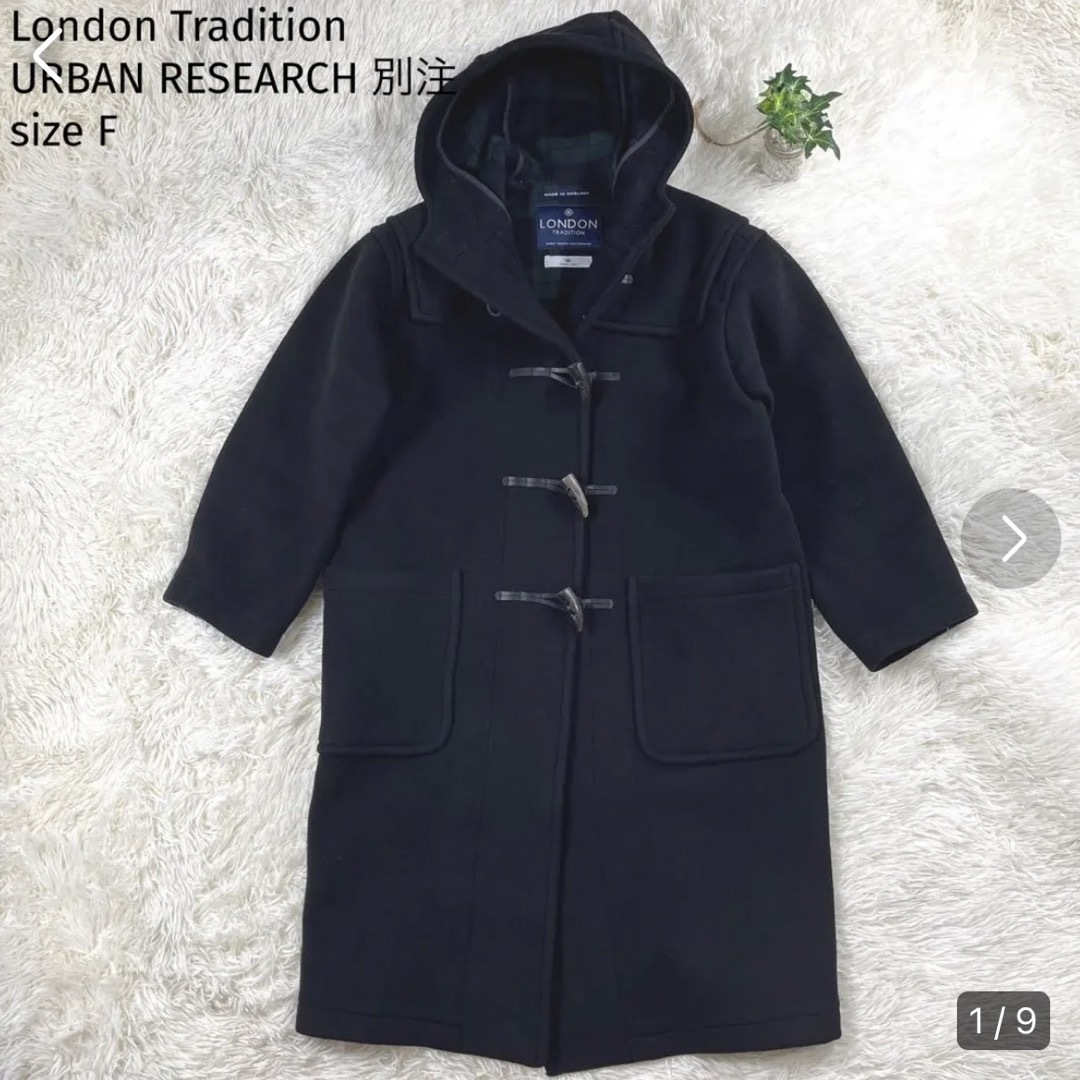 LONDON Tradition 】アーバンリサーチ別注 ダッフルコート 黒-