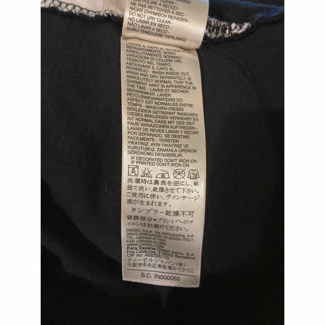 DIESEL(ディーゼル)のDIESEL ディーゼル ブラック Tシャツ Sサイズ メンズのトップス(Tシャツ/カットソー(半袖/袖なし))の商品写真