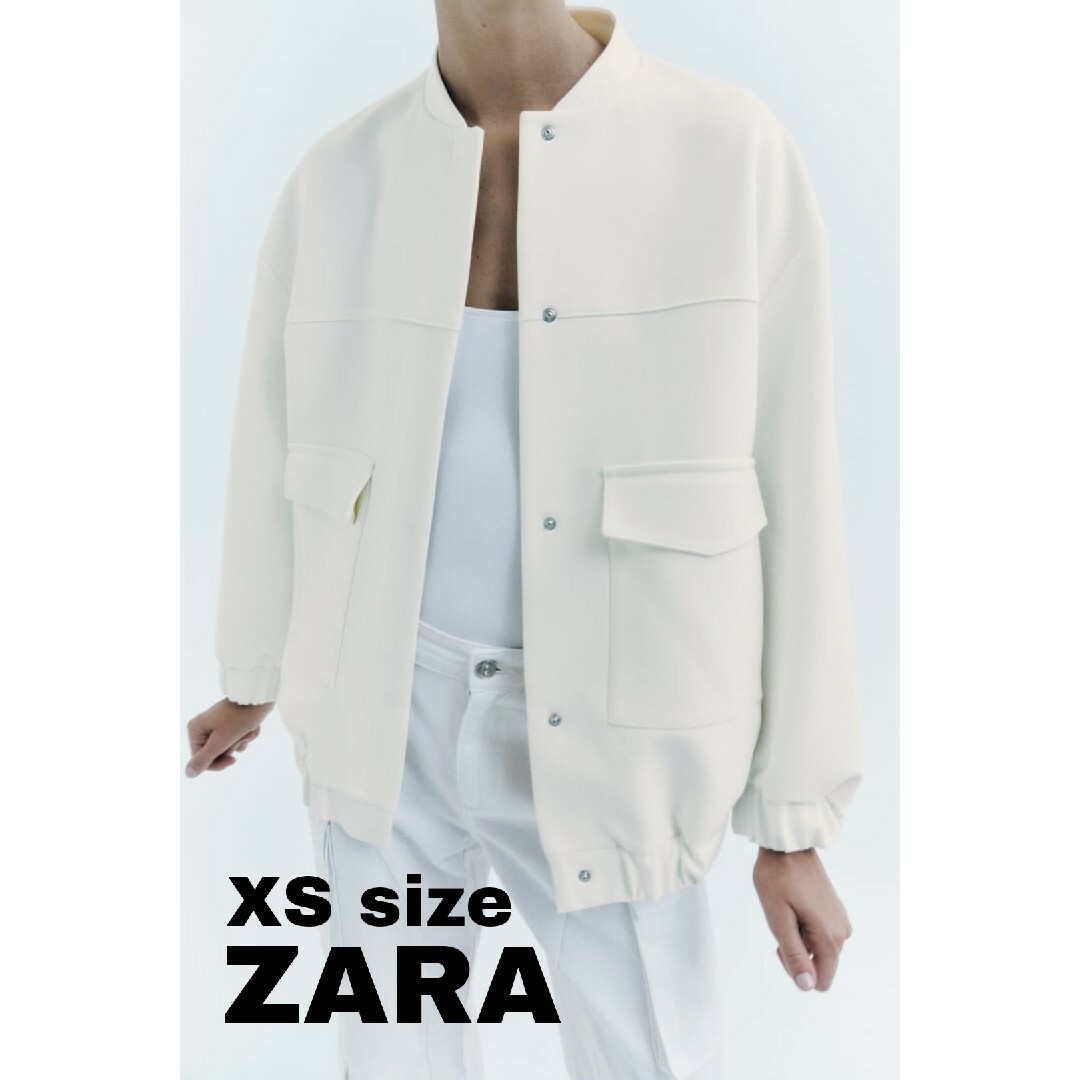 ZARA　パッチポケット ロングレングス ボンバージャケット　XSサイズ