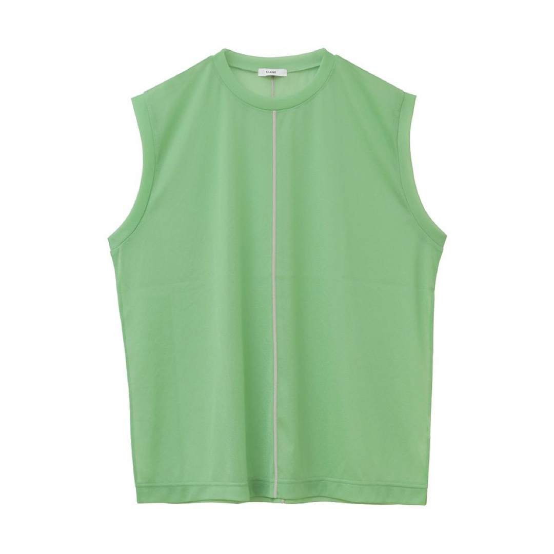 CLANE LINE SHEER N/S TOPS  GREEN