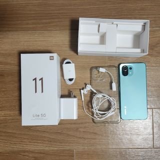 【Xiaomi】mi11lite5G　ミントグリーン　箱付き(スマートフォン本体)