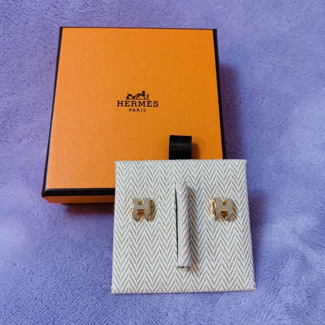 エルメス　ミニポップH minipop 　ピンクゴールド　ピアス　HERMES