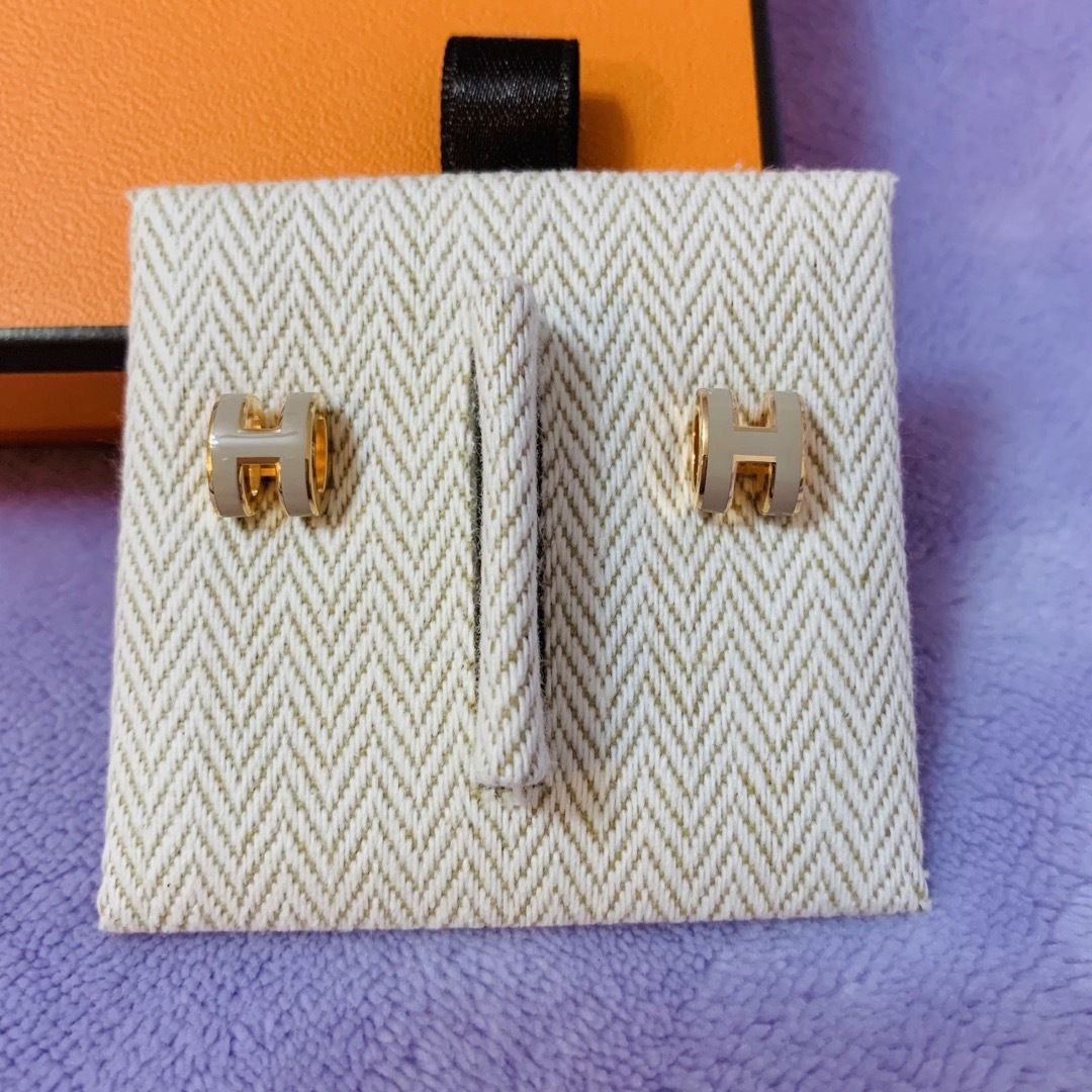 Hermes - エルメス ミニポップH minipop ピンクゴールド ピアス HERMES