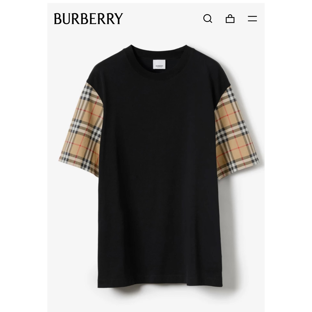 BURBERRY(バーバリー)のBURBERRY チェックスリーブ Tシャツ レディースのトップス(Tシャツ(半袖/袖なし))の商品写真