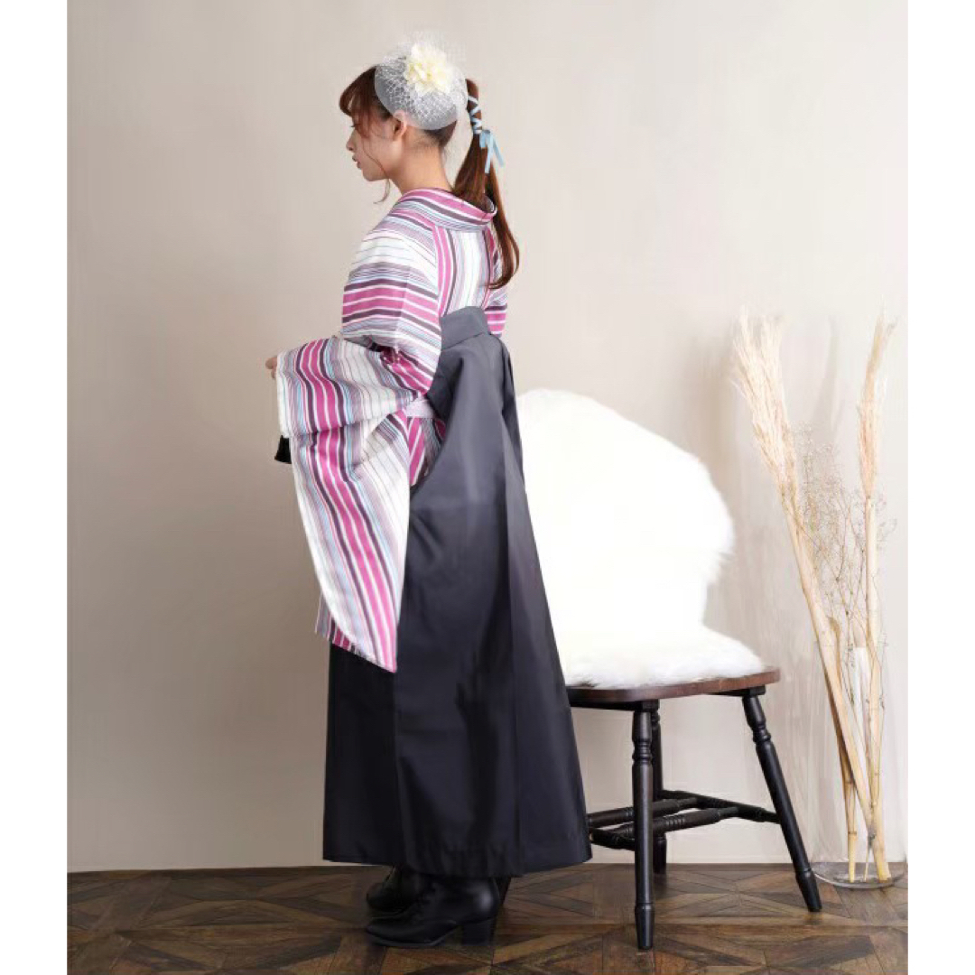 美品【着物+袴セット】utatane ウタタネ 二尺袖着物 袴 卒業式 Mの