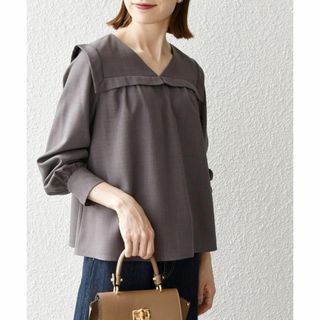 シップスフォーウィメン(SHIPS for women)の23AW SHIPS any ウーステッド セーラーカラー ギャザー ブラウス(シャツ/ブラウス(長袖/七分))