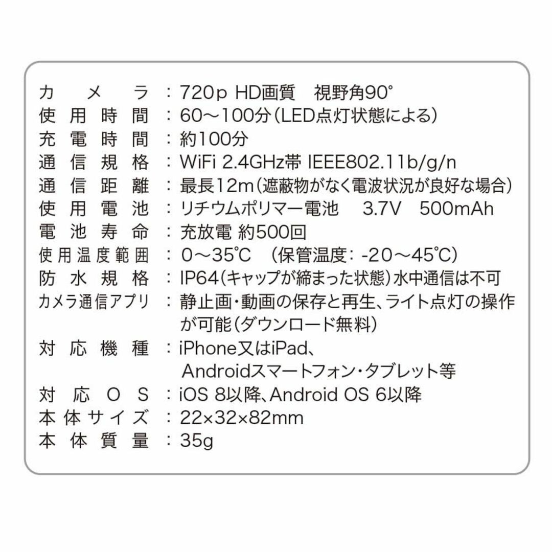 【2023最新】デンサン みるサーチミニWiFi ワイヤレスカメラ スマホ操作