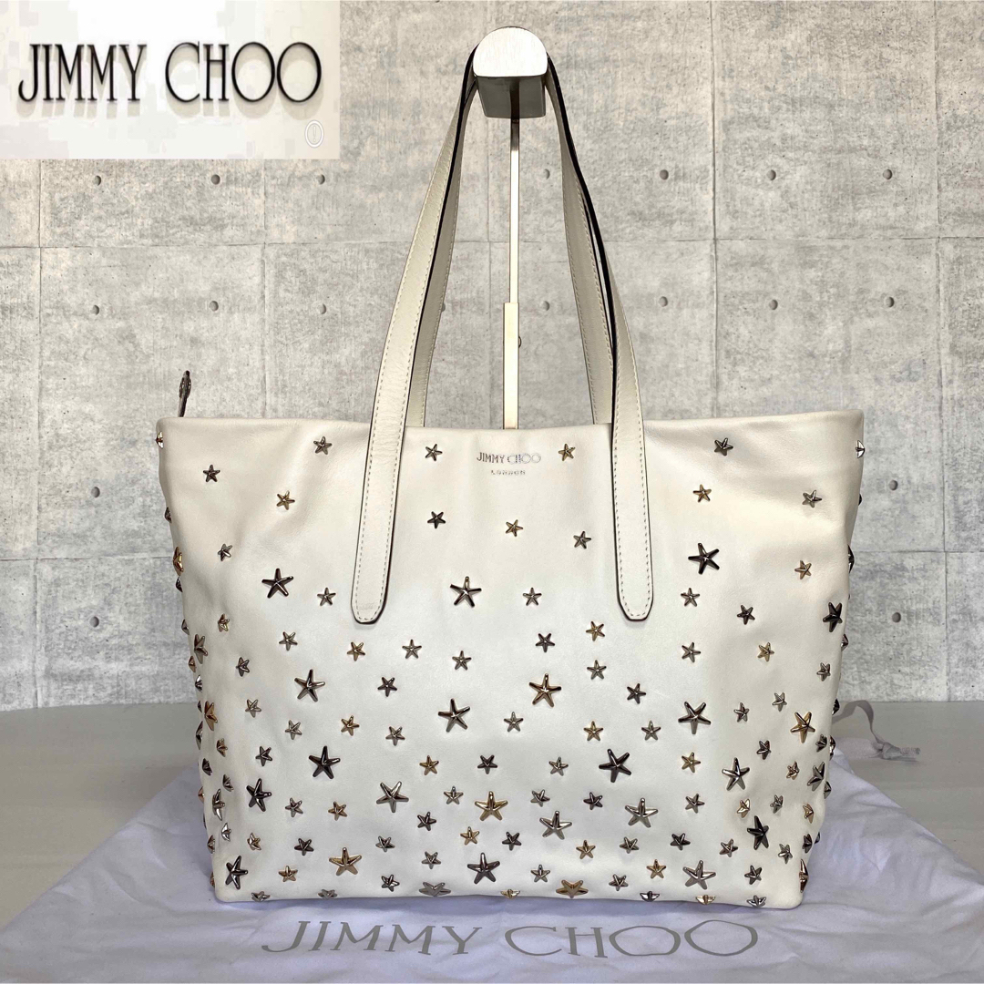 【美品】JIMMY CHOO SOFIA/M LATTE スタッズ トートバッグ | フリマアプリ ラクマ