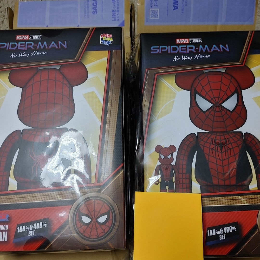 BE@RBRICK FRIENDLY SPIDER-MAN 100％&400％ベアブリック