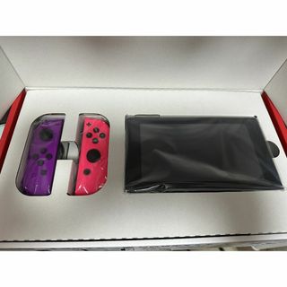 ニンテンドウ(任天堂)の美品　switch　本体　カスタム色　ネオンピンク　ネオンパープル(家庭用ゲーム機本体)