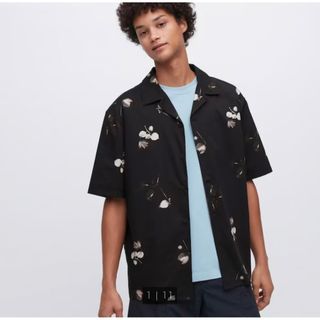 ユニクロ(UNIQLO)のプリントオープンカラーシャツ（半袖）(シャツ)