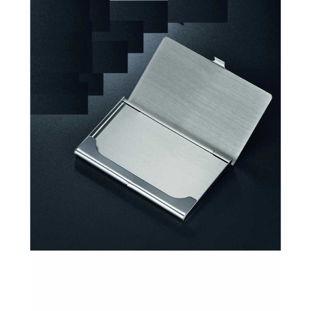 名刺入れ カードケース ハードタイプ メンズ＆レディース シルバー メンズのファッション小物(名刺入れ/定期入れ)の商品写真