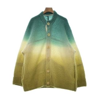 サカイ(sacai)のsacai サカイ カーディガン 3(L位) マスタードxクリームx緑 【古着】【中古】(カーディガン)