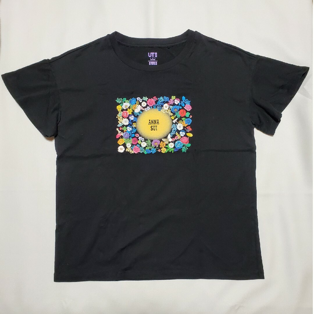 UNIQLO(ユニクロ)のユニクロ アナスイ Tシャツ  黒 レディースのトップス(Tシャツ(半袖/袖なし))の商品写真