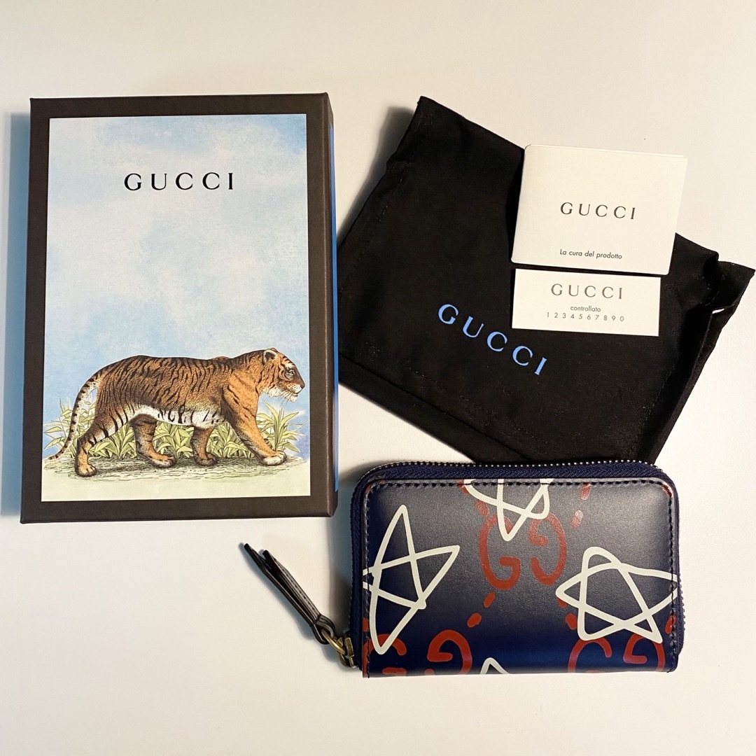 GUCCI グッチ ラウンド ファスナー カードケース コインケース 未使用品