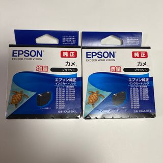 エプソン(EPSON)の【EPSON純正】カメ プリンターインク(増量):ブラック2個セット(オフィス用品一般)