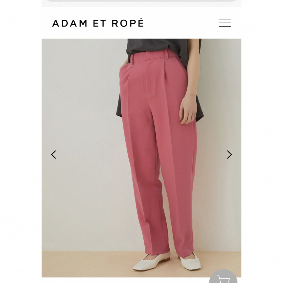 Adam et Rope'(アダムエロぺ)のさくら２６３4さま専用　センタープレスカラーパンツ レディースのパンツ(カジュアルパンツ)の商品写真