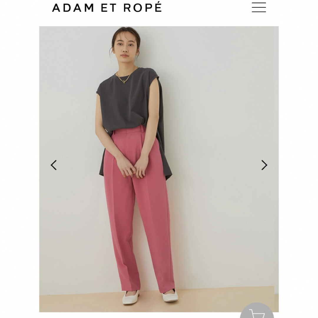 Adam et Rope'(アダムエロぺ)のさくら２６３4さま専用　センタープレスカラーパンツ レディースのパンツ(カジュアルパンツ)の商品写真