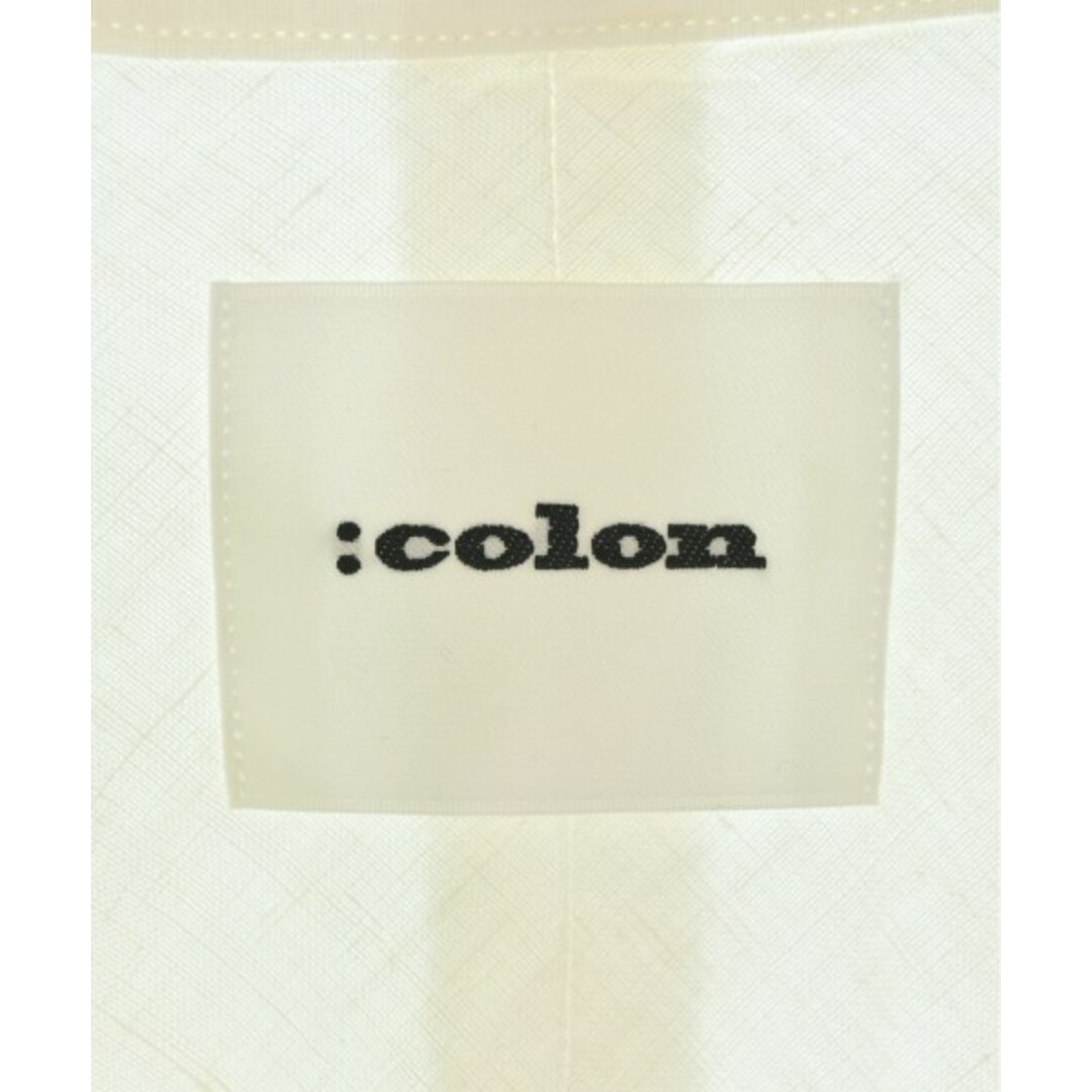 普通裏地:colon コロン カジュアルシャツ 1(S位) 白系