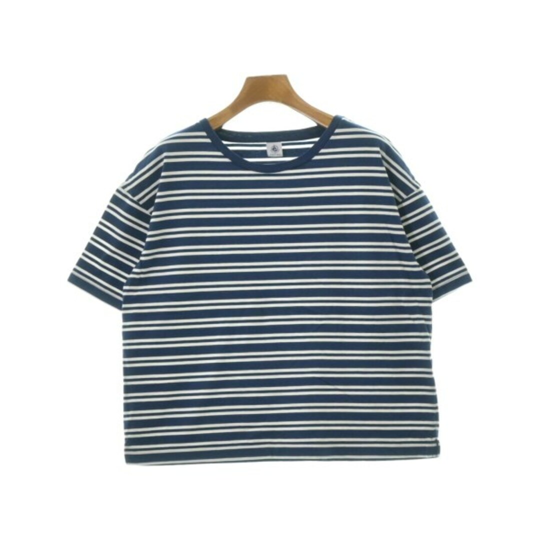 PETIT BATEAU(プチバトー)のPETIT BATEAU Tシャツ・カットソー L 白x紺(ボーダー) 【古着】【中古】 レディースのトップス(カットソー(半袖/袖なし))の商品写真