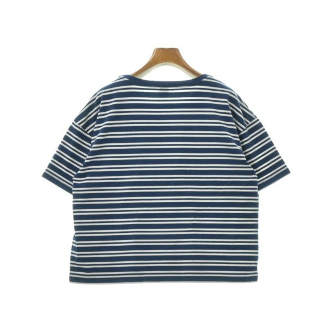 PETIT BATEAU(プチバトー)のPETIT BATEAU Tシャツ・カットソー L 白x紺(ボーダー) 【古着】【中古】 レディースのトップス(カットソー(半袖/袖なし))の商品写真