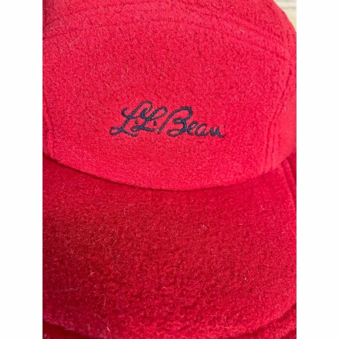 90s L.L.Bean Fleeceバイカラー USA製 ベレー帽 実寸L位