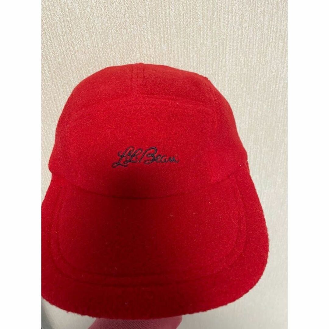 L.L.Bean(エルエルビーン)の90s エルエルビーン　イヤーフラップ　フリースキャップ　レッド メンズの帽子(キャップ)の商品写真