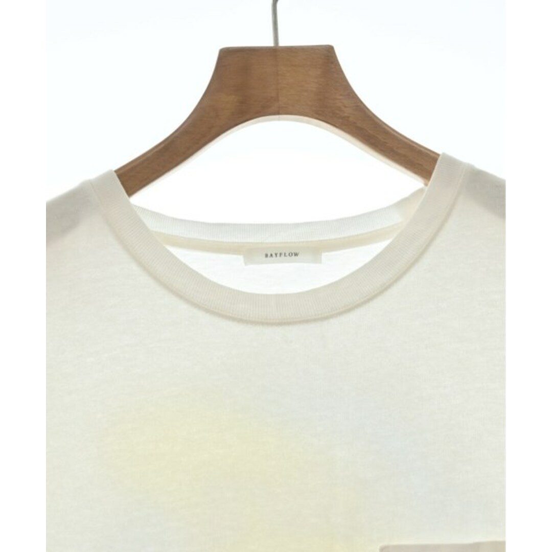 BAYFLOW(ベイフロー)のBAYFLOW ベイフロー Tシャツ・カットソー 2(S位) 白 【古着】【中古】 メンズのトップス(Tシャツ/カットソー(半袖/袖なし))の商品写真