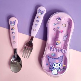 サンリオ(サンリオ)の再入荷！　クロミ　カトラリー　セット　スプーン　フォーク　キッズ　子供　園児(スプーン/フォーク)