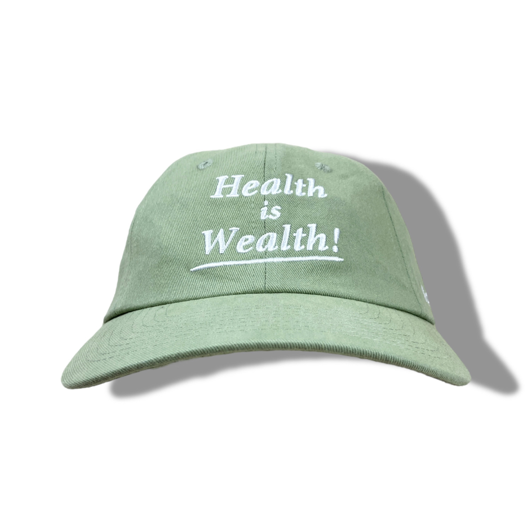 sportyu0026rich Health is Wealth コットンキャップ 刺繍-