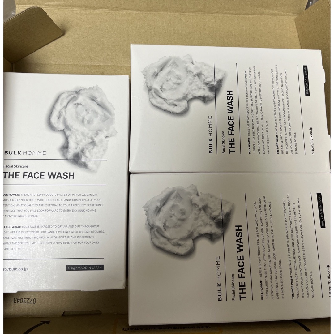 【新品 未開封3点】バルク オム THE FACE WASH   洗顔料　メンズ