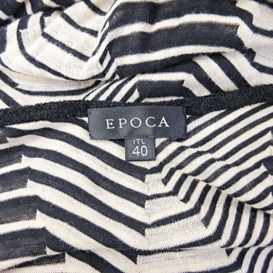 EPOCA - エポカ ニット ワンピース 膝丈 5分袖 総柄 フリル コットン