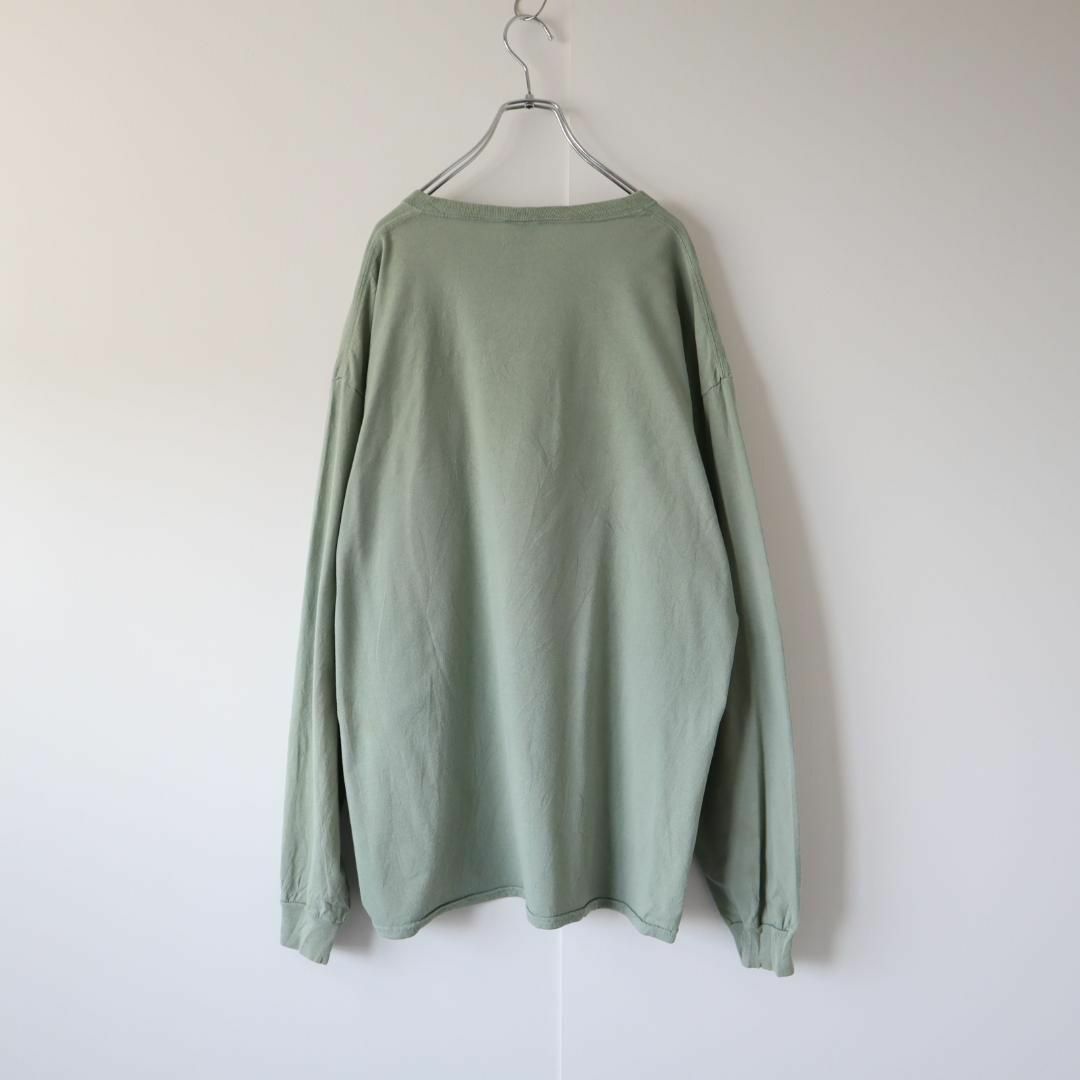 【フルーツオブザルーム】カリフォルニア プリント 長袖Tシャツ ロンT 緑 XL
