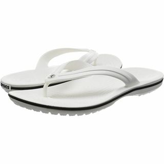 クロックス(crocs)の23cm クロックス クロックバンド フリップ ホワイト ネイビー M5W7(ビーチサンダル)