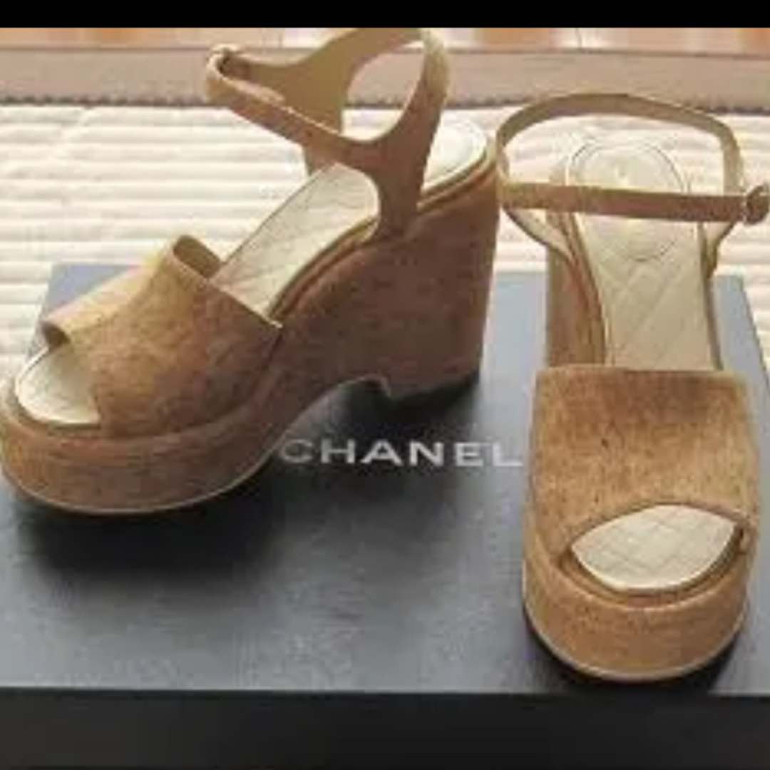 最終お値下げ❣️CHANEL☆コルクサンダル☆希少^ ^大人気-