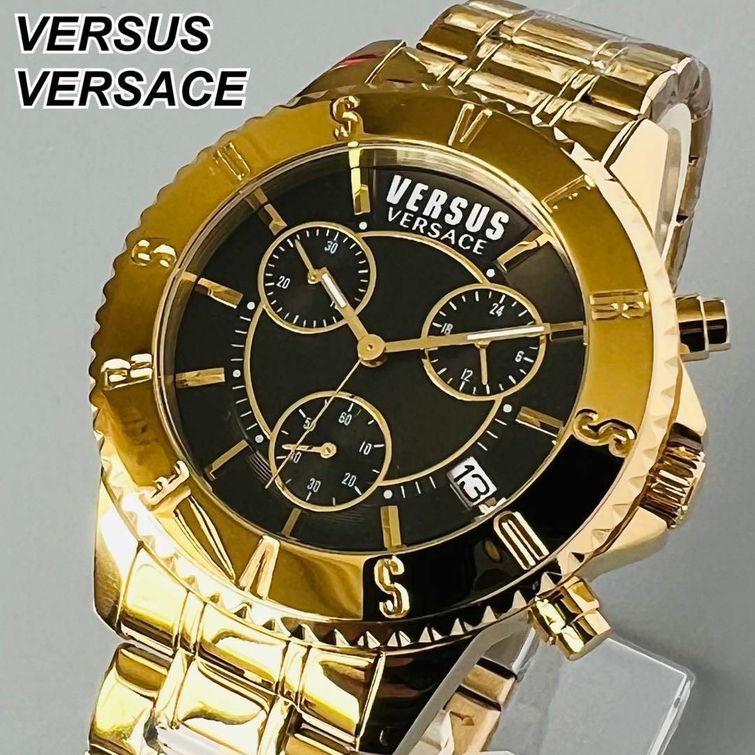 ヴェルサス ヴェルサーチ 腕時計 新品 メンズ ゴールド クォーツ 電池式 金