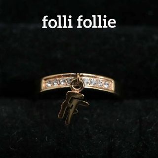 フォリフォリ(Folli Follie)の【匿名配送】 フォリフォリ リング 指輪 13.5号 ゴールド ロゴ(リング(指輪))