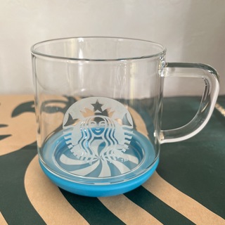 スターバックスコーヒー(Starbucks Coffee)のスターバックス ホリデー2016シリコンボトムグラスブルー355ml(グラス/カップ)