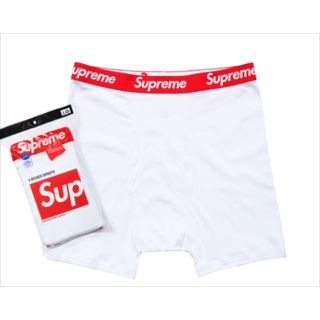 シュプリーム(Supreme)の送料無料！Supreme hanes ボクサーパンツ 白 Ｍ 正規品(ボクサーパンツ)