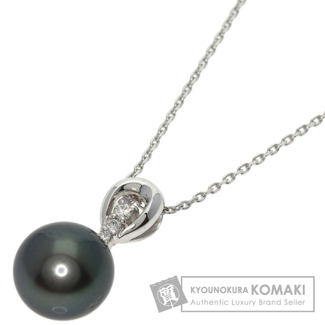 SELECT JEWELRY バロック ブラックパール 真珠 ネックレス K18WG レディース