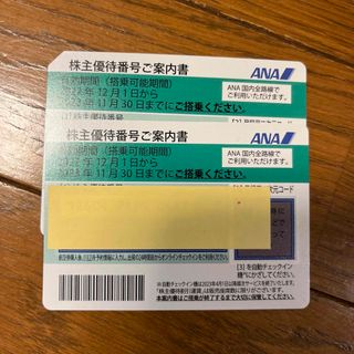 ANA株主優待券　2023/11/30迄　2枚(航空券)