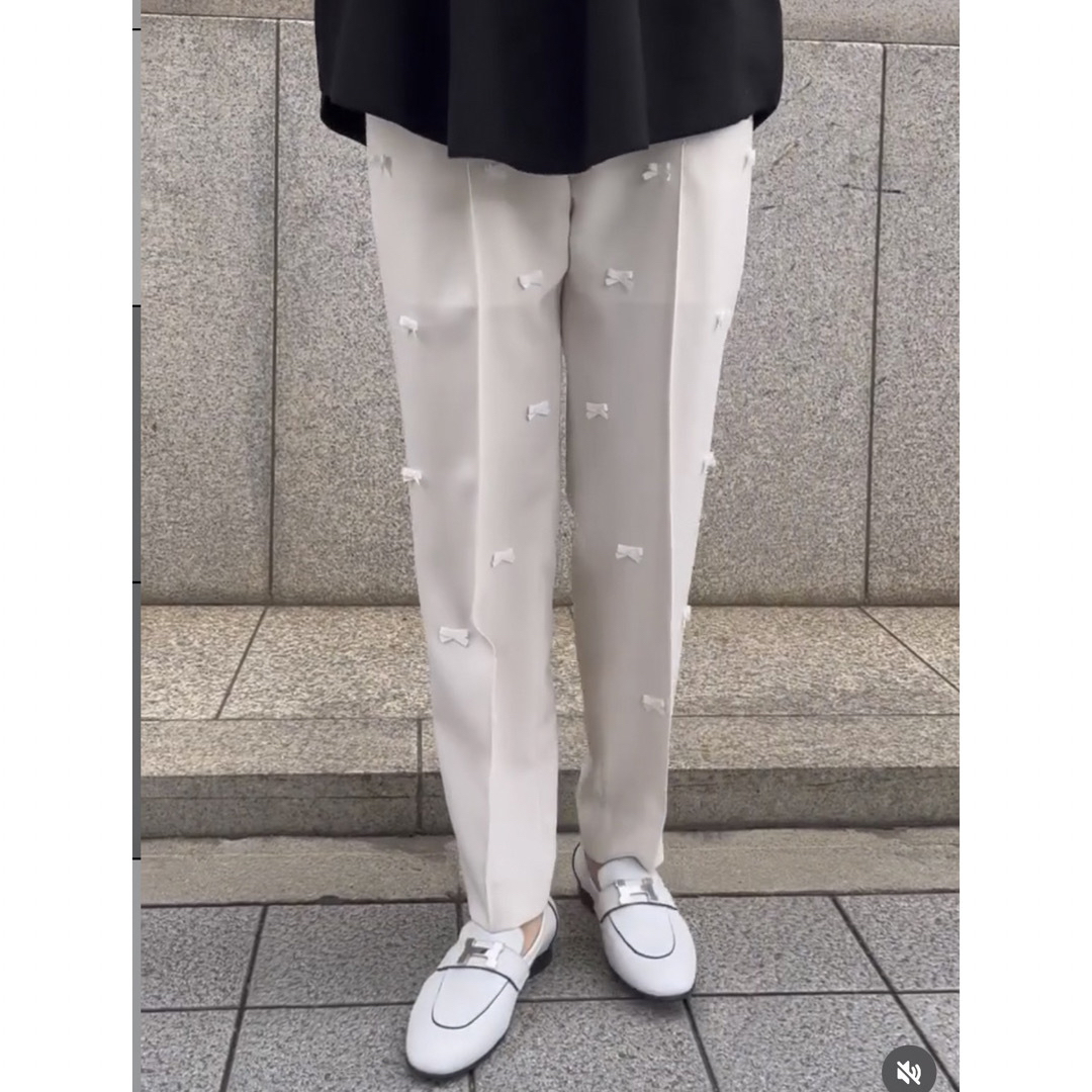 Heve ヘイブ リボンドットパンツ オフホワイト 36 ヘヨン OHGA