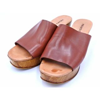 フリークスストア(FREAK'S STORE)のフリークスストア ウッドソール 厚底 サンダル size37/茶 ■◆（レディース(サンダル)